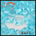 6mm square cut lake blue glass stone(GLSQ0006-6mmblue)